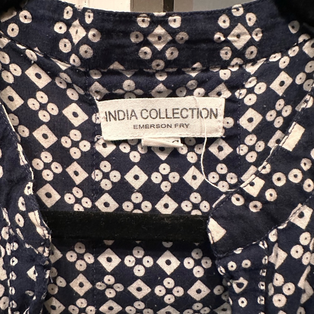 Emerson Fry India Collection Navy and White Maxi Dress
